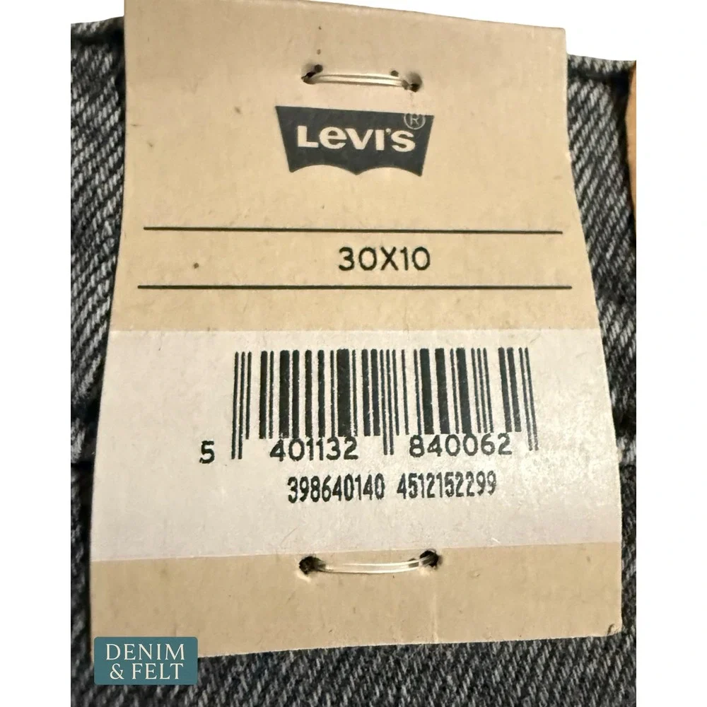 NEW Levis 405 Standard 10in Mens Shorts Grey Denim Stretch Greyscale 30x10